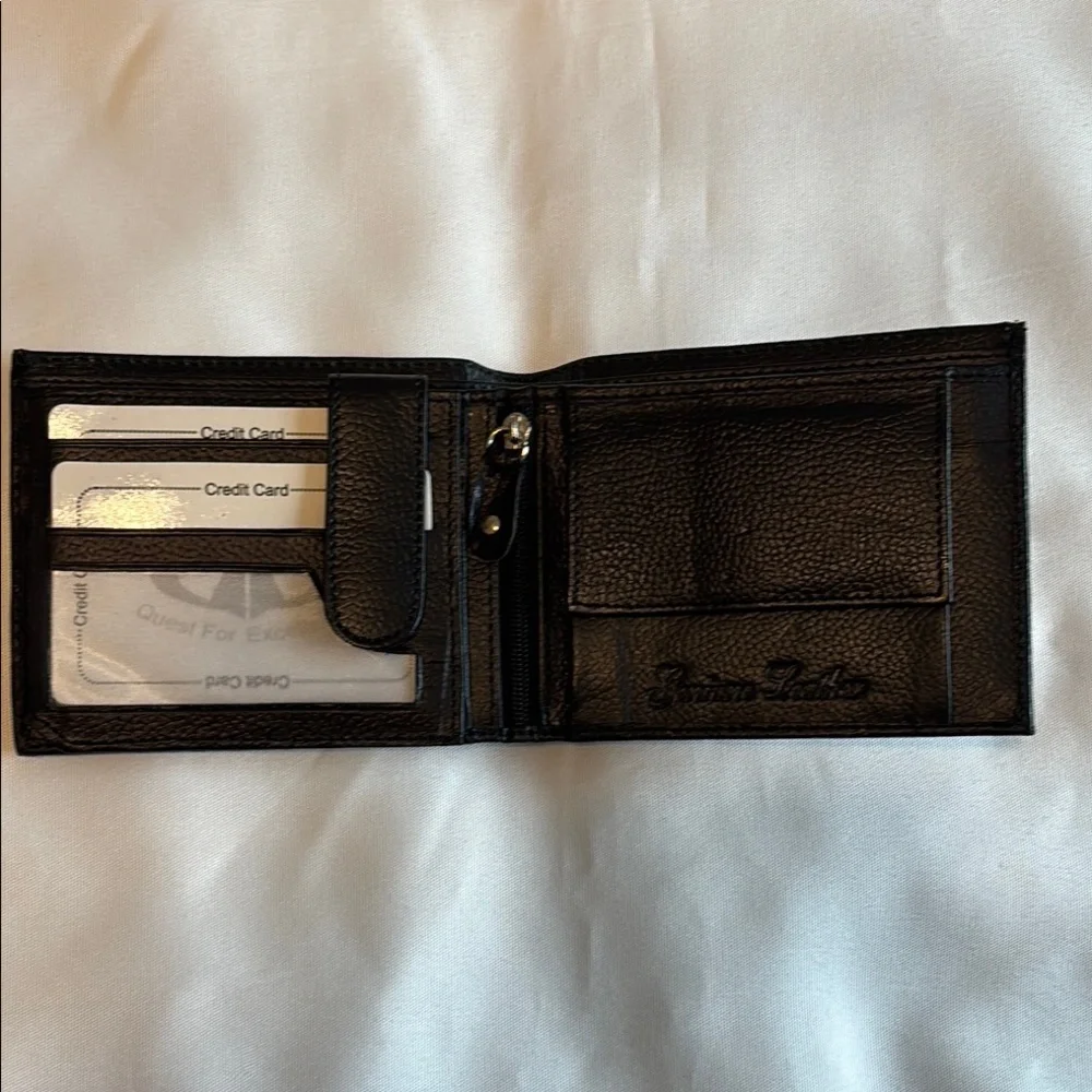J Francis Men’s Leather Wallet Black GUC